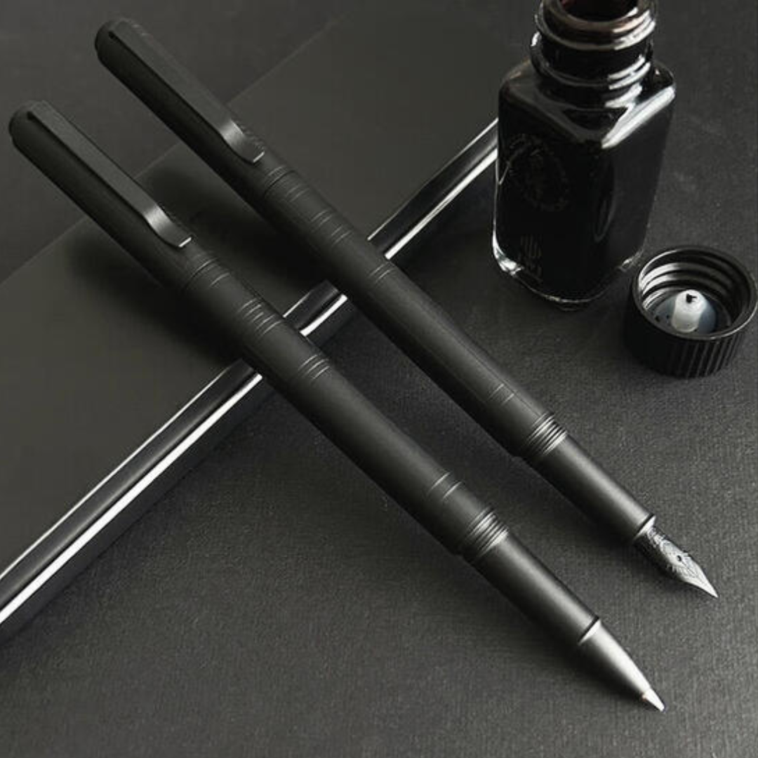 Black Fountain Pen with German Nib - Pure Elegance – Stationery Pal