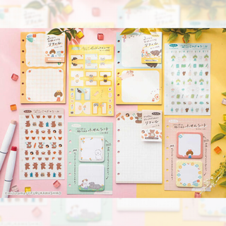Furukawa Paper’s fufufu Planner Series featuring cute planner refills, sticky notes, and stickers that make journaling fun and creative for stationery lovers.