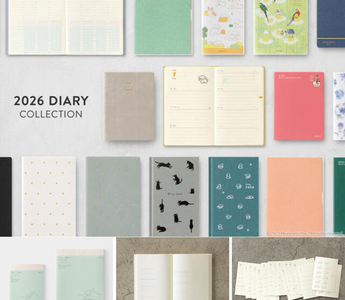 Midori Diary 2026 featuring stylish Japanese planners with versatile layouts, creative designs, and smart features for daily planning, journaling, and staying organized.