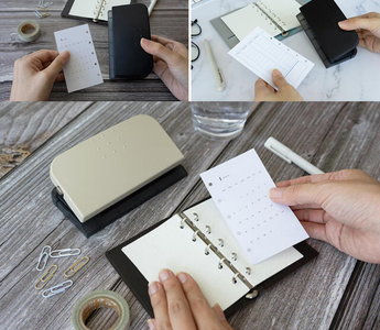 Carl Refill Maker 3.5 mini planner hole punch creating perfect 3.5mm holes for Micro 5 and Mini 6 system planner refills