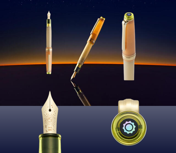 Sailor Professional Gear Slim The Sun fountain pen limited edition from ancora Ginza featuring shimmering gold details, a 14K gold nib, and radiant celestial-inspired design for collectors and stationery lovers.