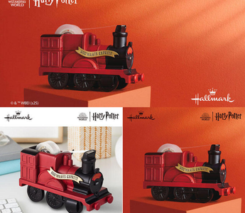 A realistic Harry Potter Hogwarts Express tape dispenser for fans and stationery collectors, perfect as a magical desk accessory, collectible Japanese Harry Potter stationery, and gift.