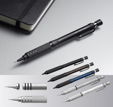 Zebra Tect Two Way RO mechanical pencil with metal knurled grip and 0.5mm lead, designed for precise drafting, steady writing, and a premium Japanese stationery experience.