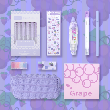 Slide Pen Pouch - Bubble Tea - Purple — Stationery Pal