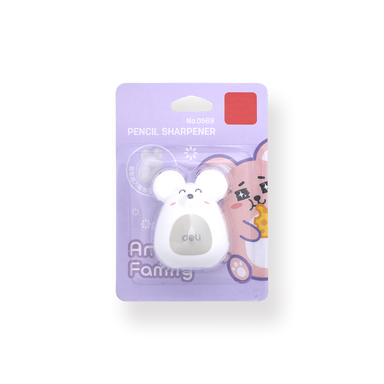 Cartoon Pencil Sharpener - White - Stationery Pal