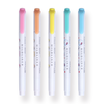 Zebra Mildliner Hello Kitty 50th Anniversary Limited Edition Highlighter - Set of 5 - Stationery Pal