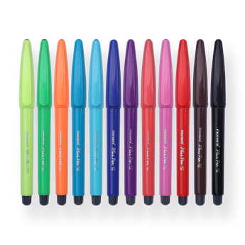 Monami Plus Pen S - Non-Permanent Fine Liner - Set of 12 - Stationery Pal