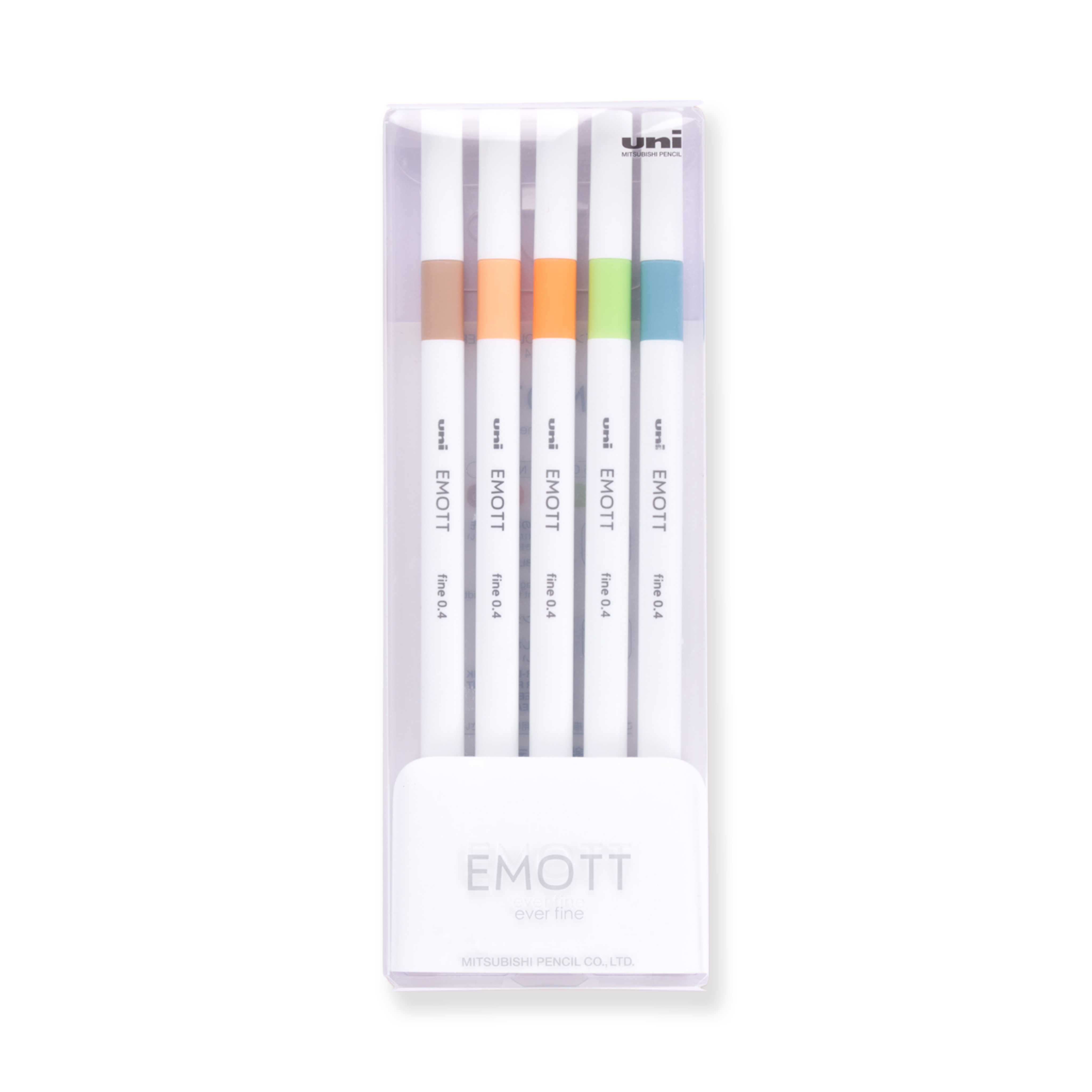 Uni Emott Ever Fine Rotulador para marcar - 0,4 mm - Juego de 5 colores - N.º 6 Color natural