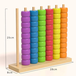 Montessori Rainbow Color Sorting & Counting Toy (Abacus Style Learning Toy)