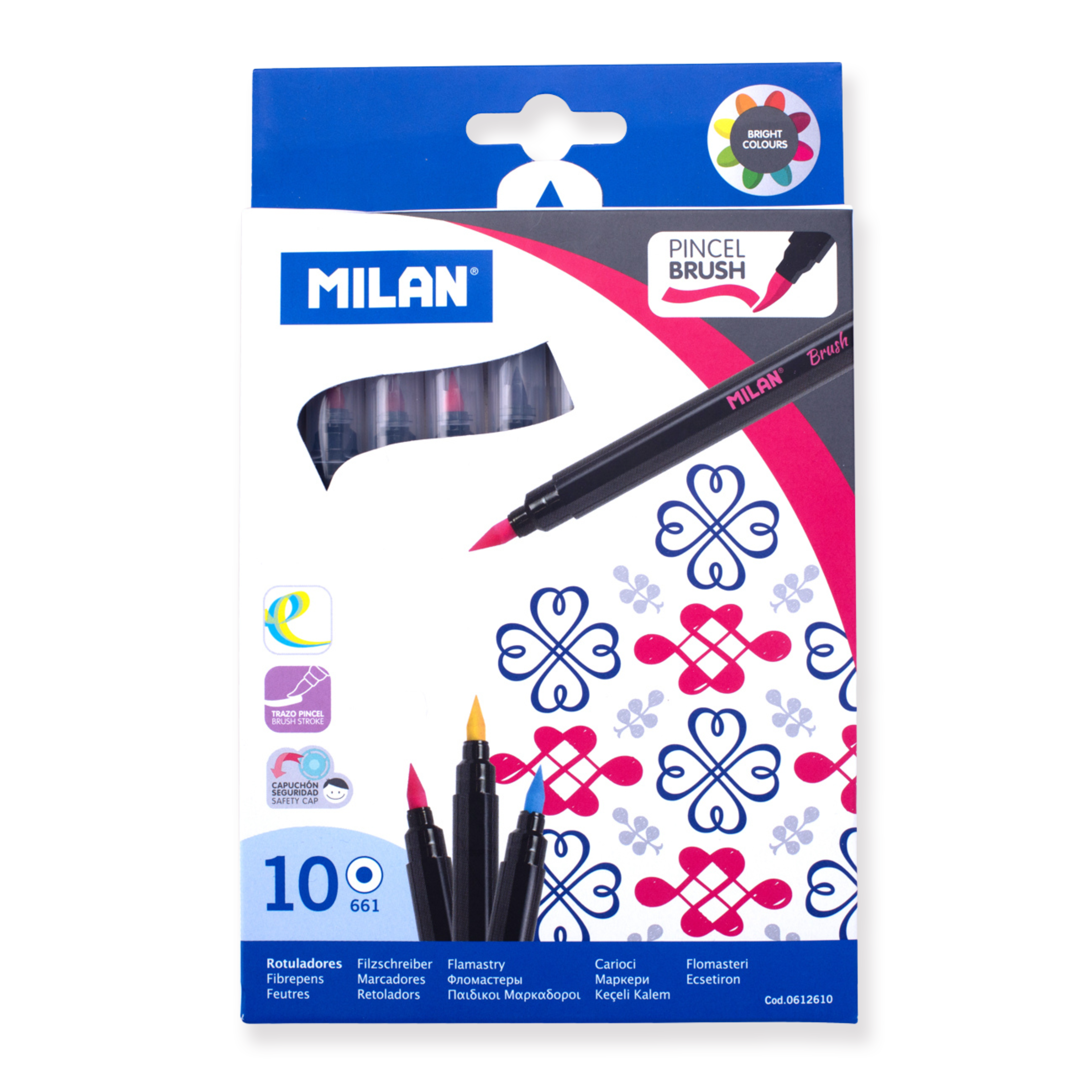 Milan Brush Markers - 10er-Farben-Set