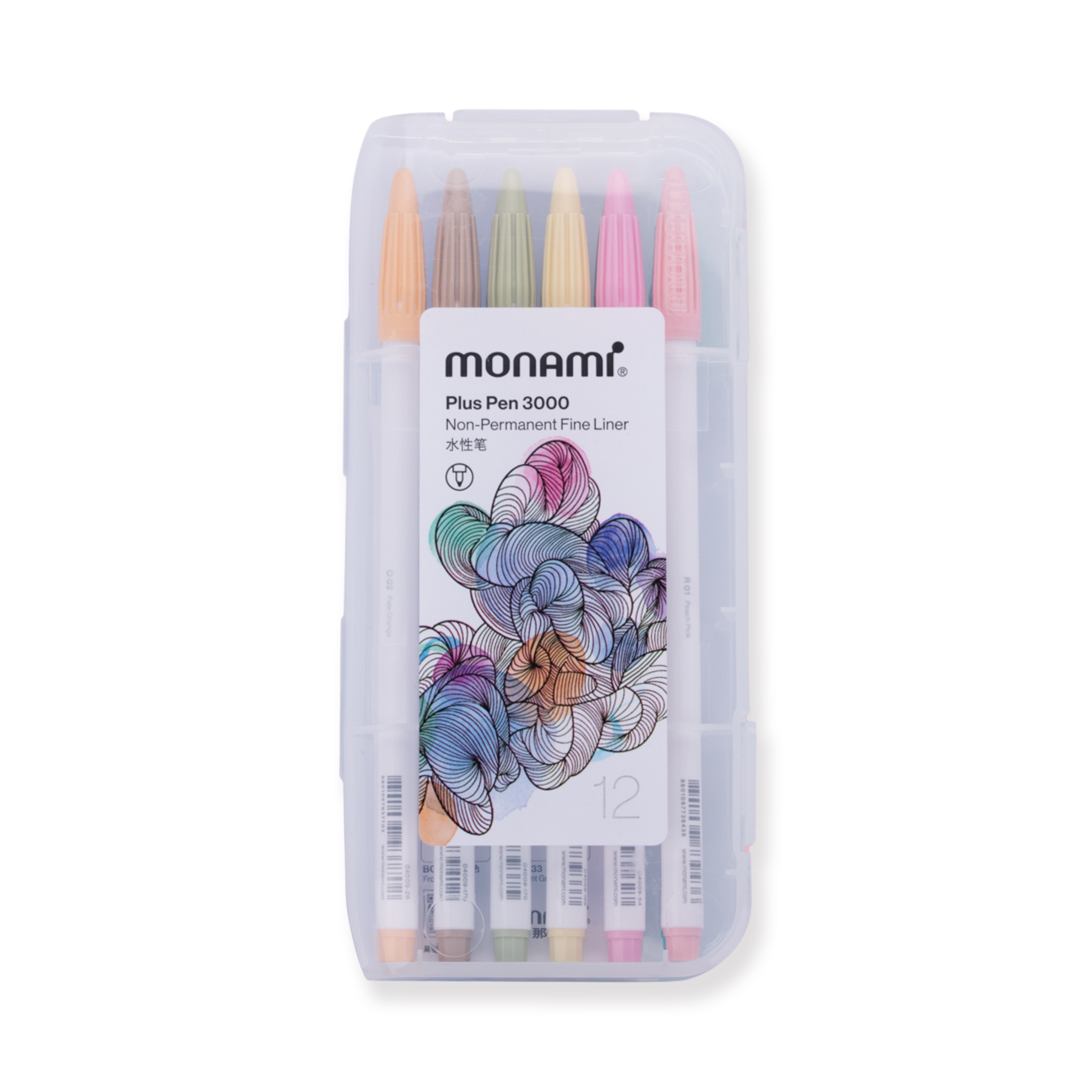 Monami Plus Pen 3000 - Color crema - Juego de 12
