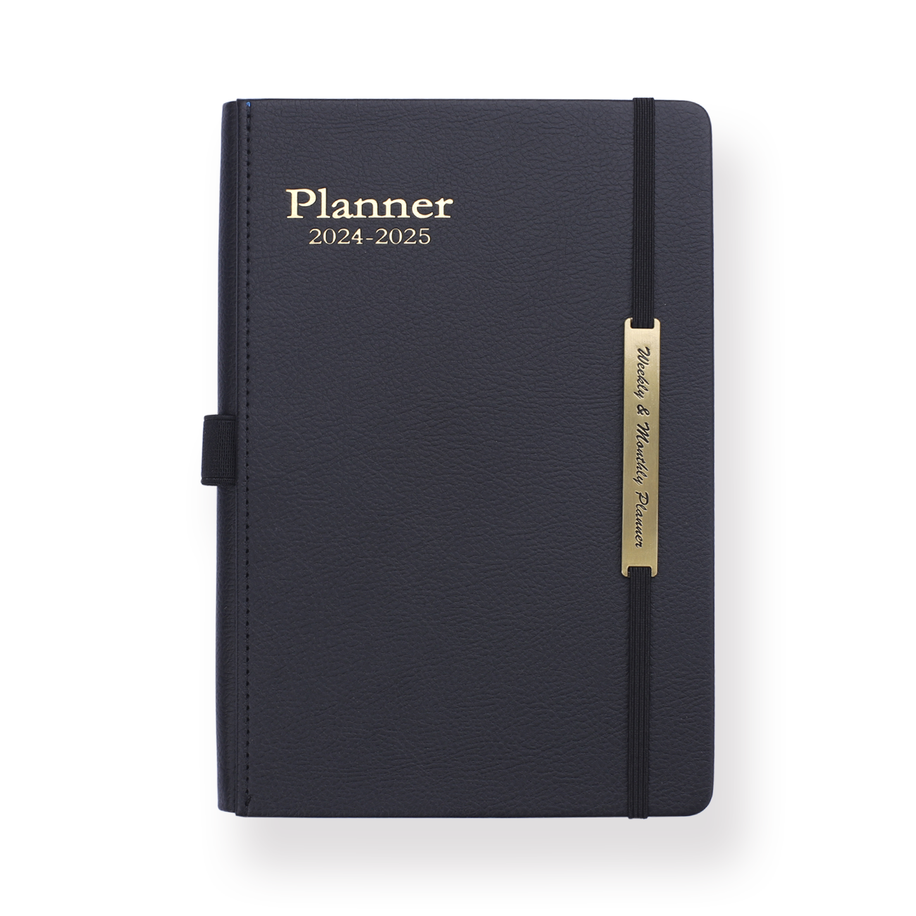 2024 Leather Type Planner - Black - Stationery Pal