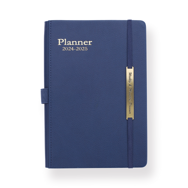 2024 Leather Type Planner - Blue - Stationery Pal