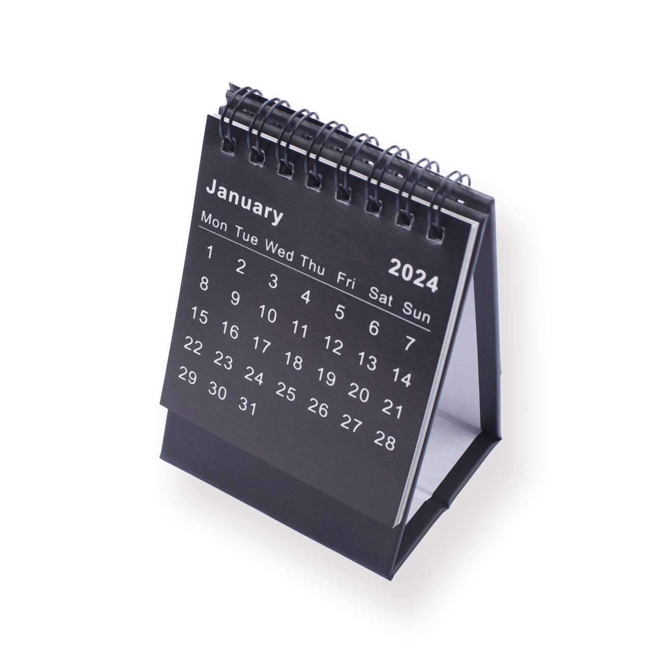 2024 Mini Desk Calendar - Black - Stationery Pal