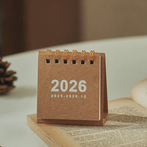 2026 Calendars & Wooden Date Stamps – Aesthetic Desk Calendar Collection