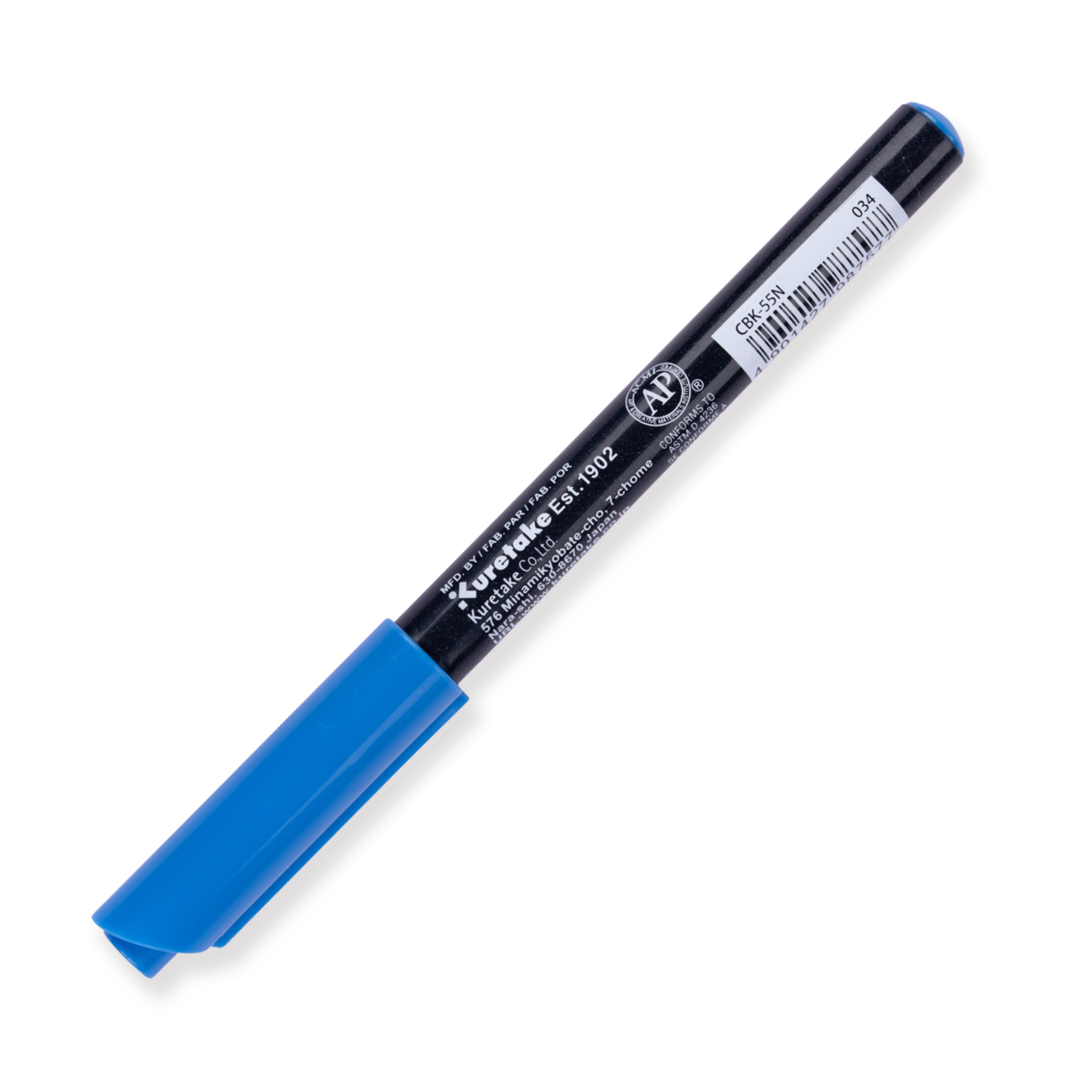 Kuretake Zig Fudebiyori Brush Pen - Azul opaco 034