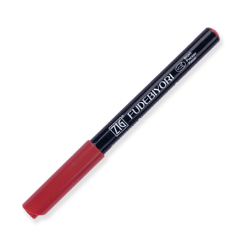 Kuretake Zig Fudebiyori Brush Pen - Deep Red 260 - Stationery Pal