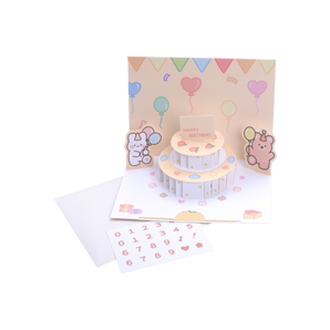 3D Birthday Greeting Card - Bear - Stationery Pal