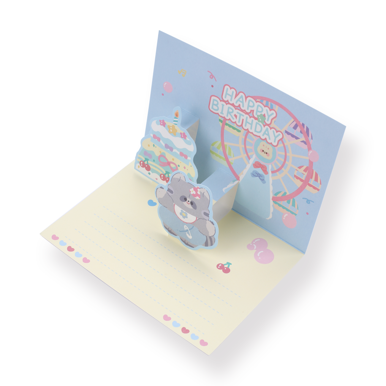 3D Birthday Greeting Card - Blue - Stationery Pal
