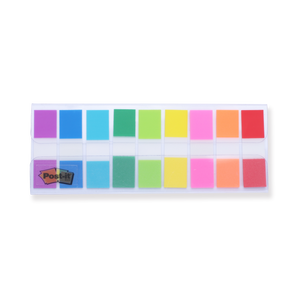 3M Post-it Fluorescence Sticky Index Tabs - 9 Color Set - Stationery Pal