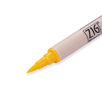 Kuretake Zig Brushables Brush Pen - Pure Yellow 050 - Stationery Pal