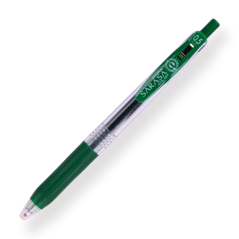 Zebra Sarasa Clip Gel Pen - 0.5 mm - Viridian Green - Stationery Pal