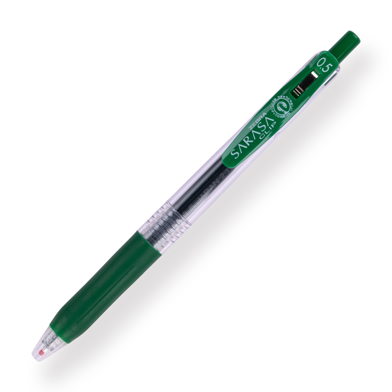 Zebra Sarasa Clip Gel Pen - 0.5 mm - Viridian Green - Stationery Pal
