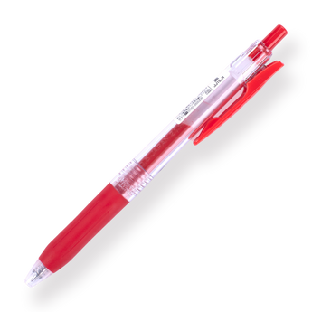 Zebra Sarasa Clip Gel Pen - 0.5 mm - Red - Stationery Pal