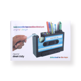 Retro Cassette Tape Dispenser with Pen Holder - Stationery Pal