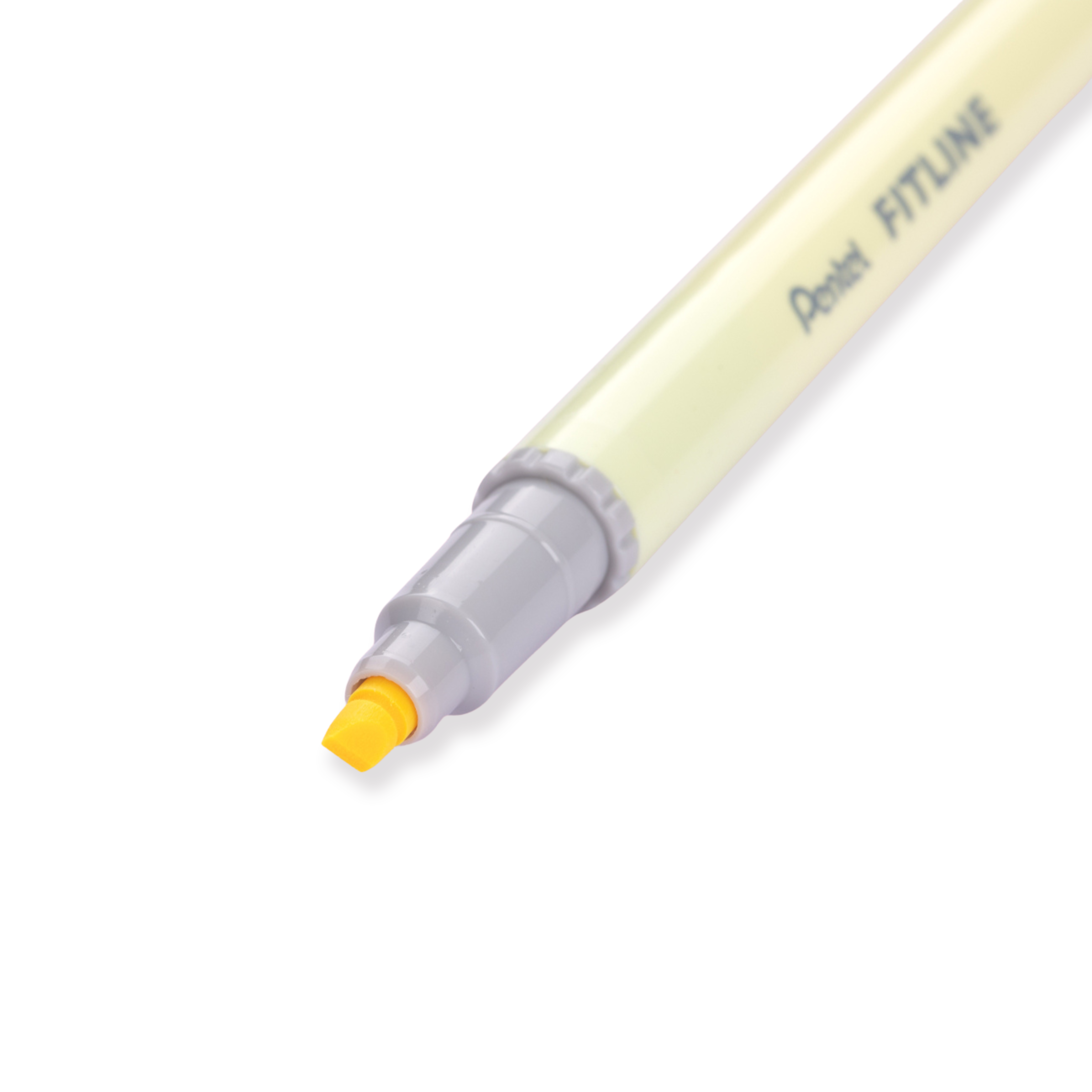 Pentel Fitline Double-Sided Highlighter - Chisel/Fine Tip - Pastel Yellow