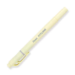 Pentel Fitline Double-Sided Highlighter - Chisel/Fine Tip - Pastel Yellow