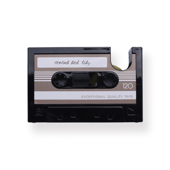 Retro Cassette Tape Dispenser with Pen Holder - Stationery Pal