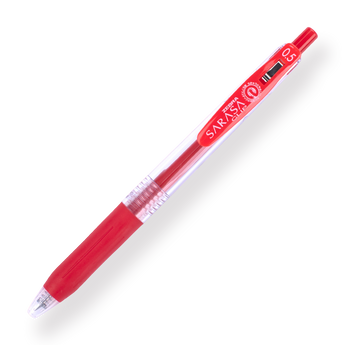 Zebra Sarasa Clip Gel Pen - 0.5 mm - Red - Stationery Pal