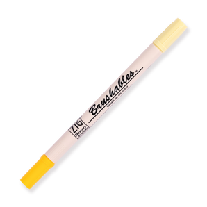 Kuretake Zig Brushables Brush Pen - Pure Yellow 050 - Stationery Pal