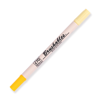 Kuretake Zig Brushables Brush Pen - Pure Yellow 050 - Stationery Pal