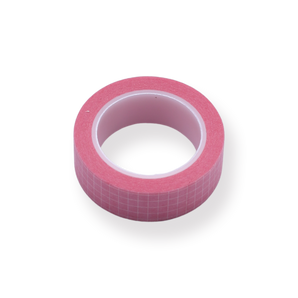 Washi Tape mit einfarbigem Gittermuster - Rosa