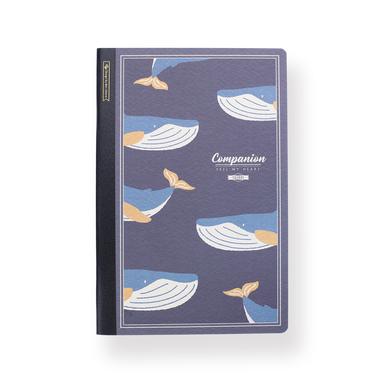 Animal  Grid Notebook - A5 - Whale - Stationery Pal