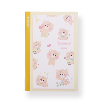 Animal Notebook - A5 - Grid - Bear - Stationery Pal