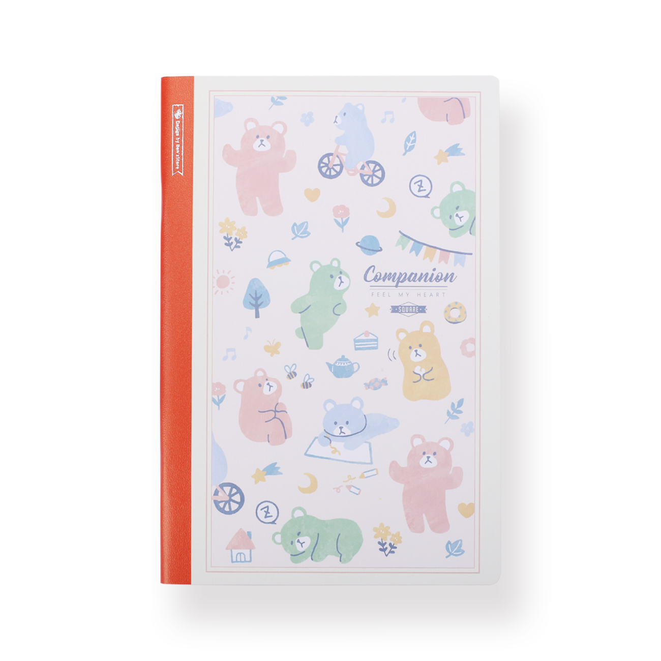 Animal Notebook - A5 - Grid - Color Bear - Stationery Pal