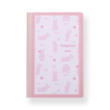 Animal Notebook - A5 - Grid - Pink Rabbit - Stationery Pal