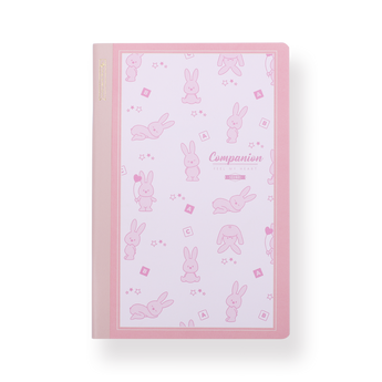 Animal Notebook - A5 - Grid - Pink Rabbit - Stationery Pal