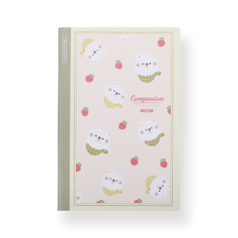 Animal Notebook - A5 - Grid - Strawberry Bear - Stationery Pal