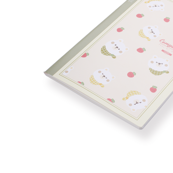 Animal Notebook - A5 - Grid - Strawberry Bear - Stationery Pal