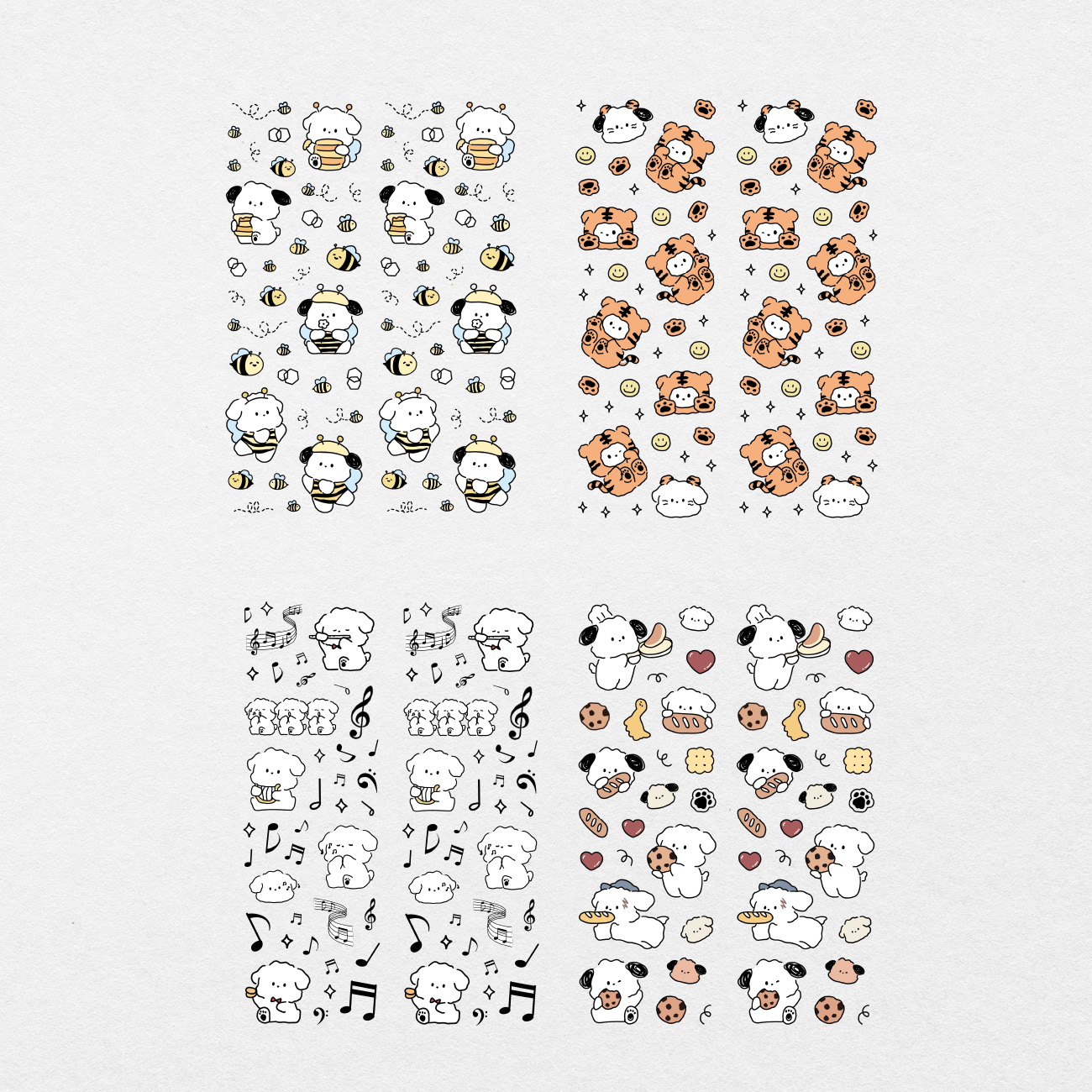 15 Digital Cute Dog Sticker Bundle - Stationery Pal