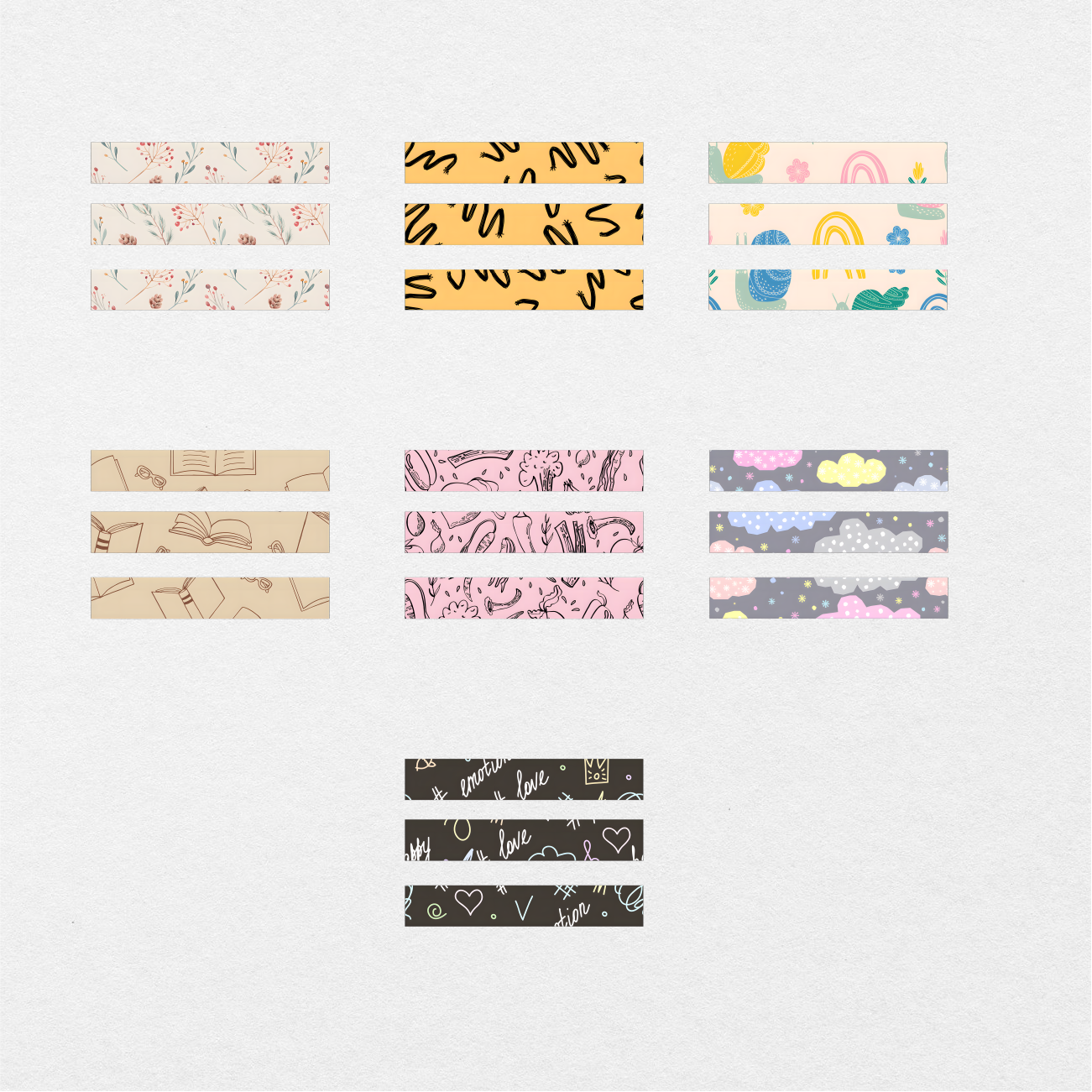 120 Digital Washi Tapes Sticker Bundle — Stationery Pal