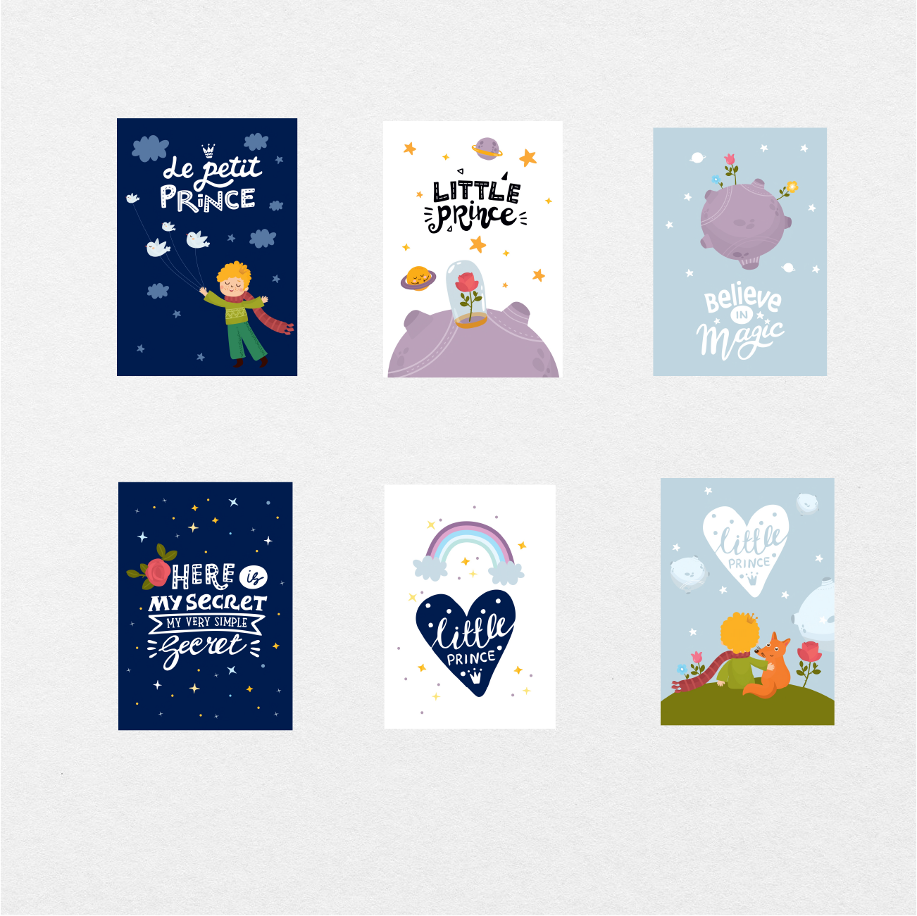 56 Digital Little Prince Sticker Bundle - Stationery Pal