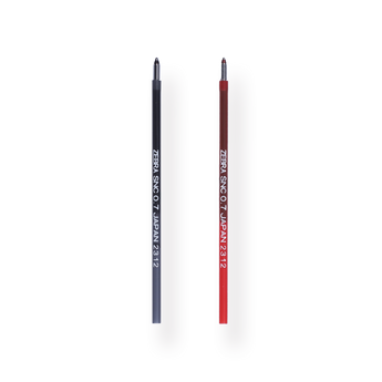 Zebra blen 4+S Ballpoint Multi Pen Refill Set - Black and Red - 0.7mm - Stationery Pal