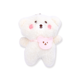 Blush Bear Keychain - White - Stationery Pal