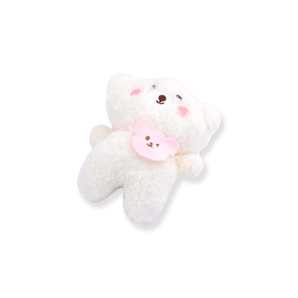 Blush Bear Keychain - White - Stationery Pal