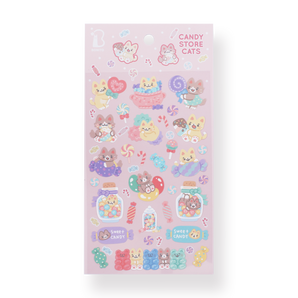 Bonito Candy Store Cats Stickers - Stationery Pal